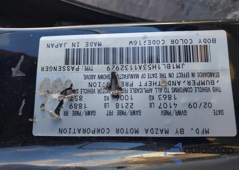 2010 Mazda Mazda3 S Grand Touring z USA, uszkodzony, nr VIN JM1BL1H53A1132929